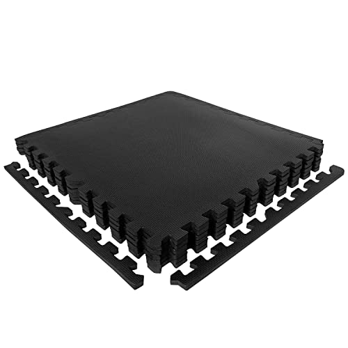 Fitnessmatte Gymnastikmatte Rutschfest - VirtuFit Puzzelmatte Sportmatte Fitness - 6-teilig - 180x120 cm - Schwarz von VirtuFit