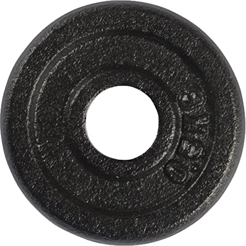 VirtuFit Gusseisen Hantelscheibe - Hantelgewicht - 30 mm - 0,5 kg - Schwarz von VirtuFit