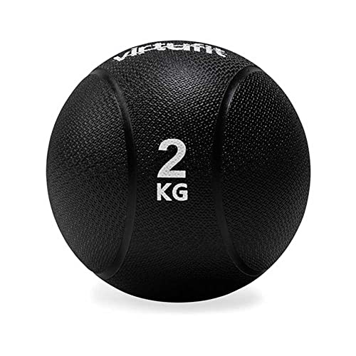 VirtuFit Medizinball Pro - Medizinball - 2 kg - Gummi - Schwarz VirtuFit Medizinball Pro - Medizinball - 2 kg - Gummi - Schwarz von VirtuFit