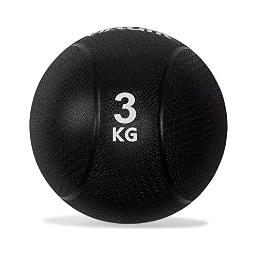 VirtuFit Medizinball Pro - Medizinball - 3 kg - Gummi - Schwarz von VirtuFit