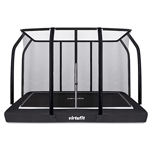 VirtuFit Premium Inground-Trampolin mit Sicherheitsnetz - Schwarz - 183 x 274 cm von VirtuFit