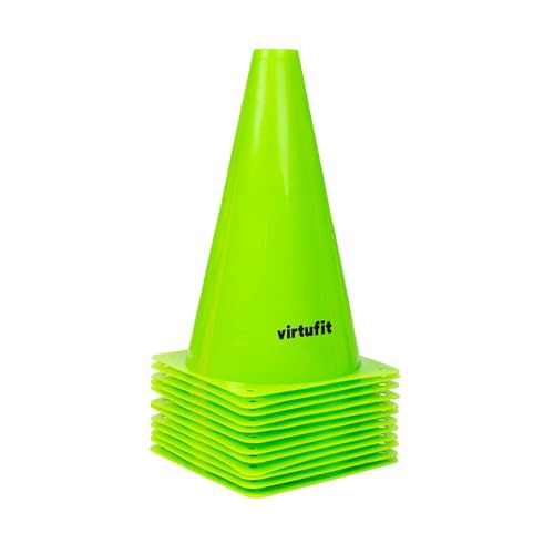 VirtuFit Pylonen Set - 23 cm - 12 Stück - Grün - Fußball-Trainingskegel - Fußballsport VirtuFit Pylonen Set - 23 cm - 12 Stück - Grün - Fußball-Trainingskegel - Fußballsport von VirtuFit