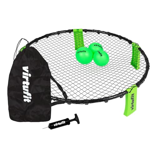 VirtuFit Roundnet RN90 Pro - Mit 3 Bällen und Aufbewahrungstasche - Ballpumpe - Ballspiel von VirtuFit