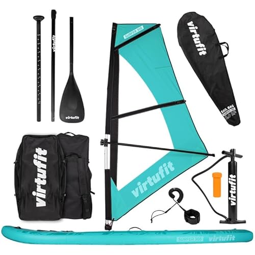 VirtuFit Supboard Surfer 305 - Türkis - Inklusive Windsurfer und Zubehör von VirtuFit