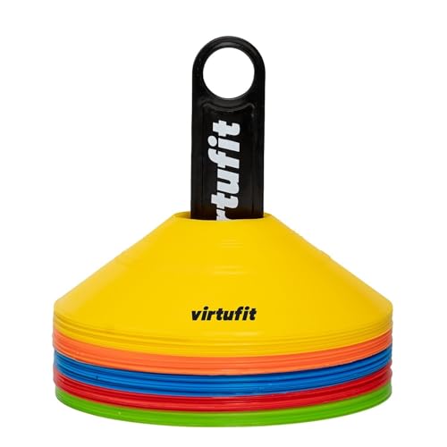 VirtuFit Trainingshütchen mit Halter - Pylonen - 50 Stück - Inklusive Tragetasche VirtuFit Trainingshütchen mit Halter - Pylonen - 50 Stück - Inklusive Tragetasche von VirtuFit