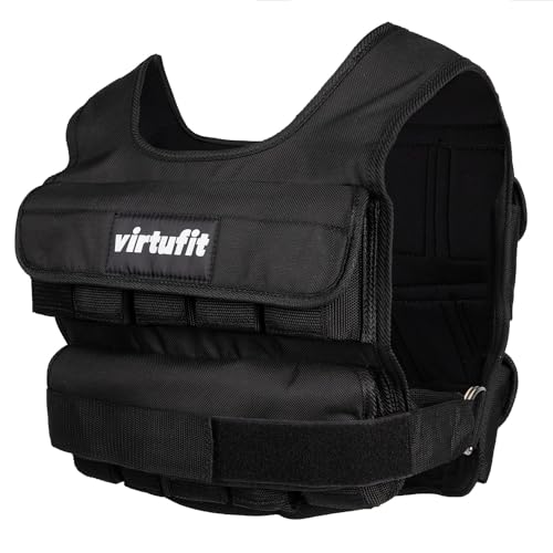 VirtuFit Verstellbare Gewichtsweste Pro - 10 kg - Schwarz von VirtuFit