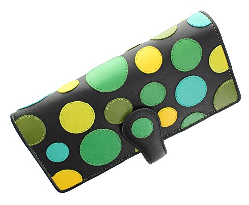Visconti Polka Kollektion Neptune Geldbörse Geldbeutel Damen Leder, mit Laschenverschluss mit RFID-Schutz P2 Seerosenblatt Visconti Polka Kollektion Neptune Geldbörse Geldbeutel Damen Leder, mit Laschenverschluss mit RFID-Schutz P2 Seerosenblatt von VISCONTI