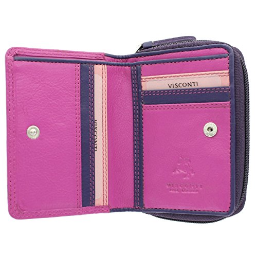 Visconti Rainbow-Kollektion Damenbörse, Leder mit RFID-Schutz RB53 Baya Multi Visconti Rainbow-Kollektion Damenbörse, Leder mit RFID-Schutz RB53 Baya Multi von VISCONTI