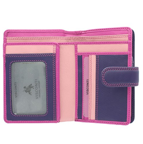 Visconti Rainbow-Kollektion Geldbörse/Geldbeutel, Damen, Leder mit RFID-Schutz RB51 Baya Multi Visconti Rainbow-Kollektion Geldbörse/Geldbeutel, Damen, Leder mit RFID-Schutz RB51 Baya Multi von VISCONTI