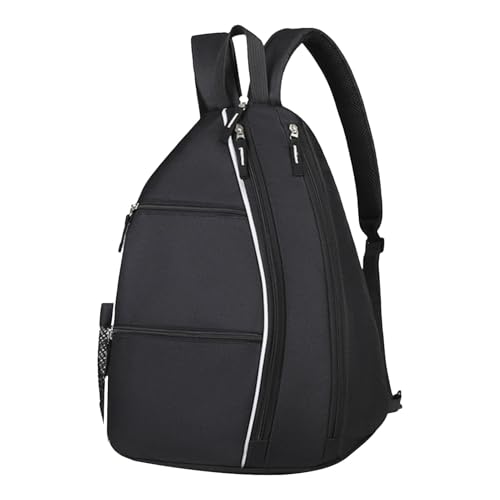 Visiblurry Einzelschulter-Schlägertasche, Schläger-Schultertasche,Sling-Racket-Aufbewahrungsrucksack-Tasche | Schlägertasche aus 600D Oxford-Stoff für Tennisschläger, Badmintonschläger und andere von Visiblurry