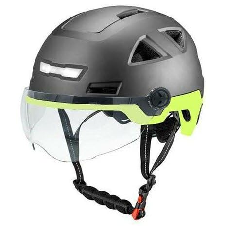 Vito E-Light Helm mit Visier matt schwarz gelb für E-Bike / Speed Pedelec / Snorrad von Vito