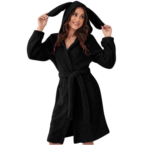 Bademantel Damen Frottee Kuschelig Morgenmantel Baumwolle Bademantel V-Ausschnitt Hautfreundlich Loungewear Für Herbst Frühling Saunamantel Für Spa & Zuhause Kimono Robe von Viunychn