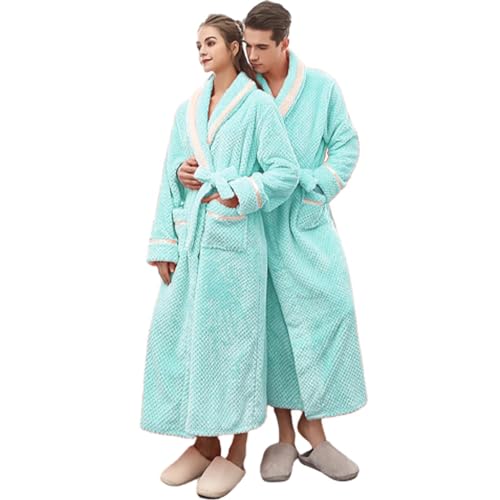 Bademantel Herren Microfaser Kuschelig Bademantel Saugstark Saunamantel V-Ausschnitt Hautfreundlich Nachtwäsche Für Herbst Frühling Morgenmantel Für Sauna Loungewear von Viunychn