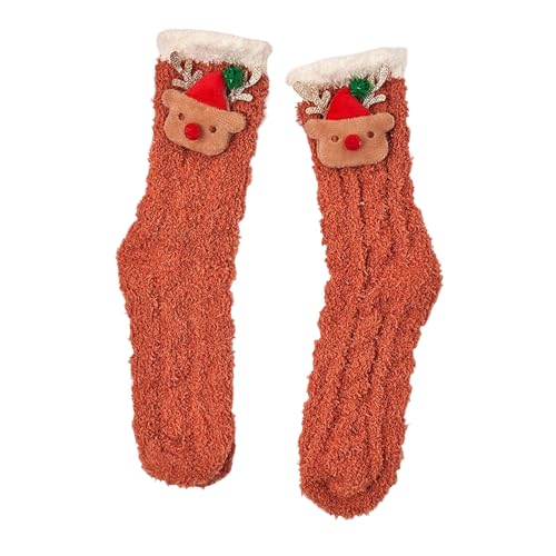 Socks Women - Weihnachten Socken Christmas Socks Winter Warme Socken Bettsocken Baumwolle Socken von Viunychn