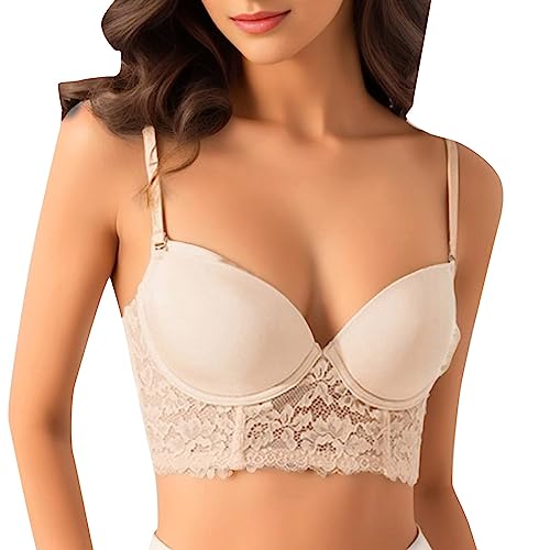 Viunychn BH Große Brüste Starker Halt Balconette Bra Ohne Gepolster Schlafen Bra Push Up Haltungskorrektur BH Mesh Sloggi BH Tasche BH Cool Liftup Seamless Bustier von Viunychn