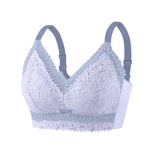 Viunychn BH Große Brüste Starker Halt Klassischer Schlafen Bra Seamless Seamless Bustier Große Größen Fitness Bra Soft Yoga-BH Haltungskorrektur Bra Kompressions Bralette von Viunychn