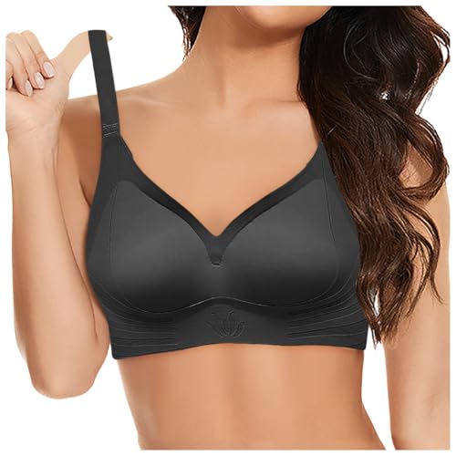 Viunychn Bequemer BH Damen Ungepolstert Schlafen Bra Seamless Seamless Bustier Atmungsaktiv Haltungskorrektur BH Soft Schlaf BH Haltungskorrektur Bra Outdoor Joggen Bralette von Viunychn