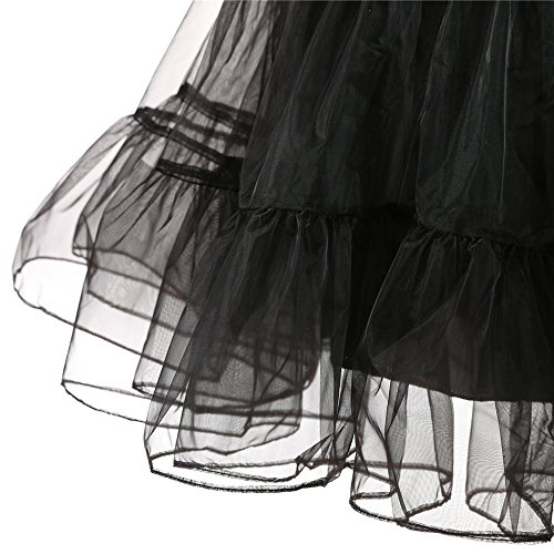 Viunychn Erwachsene Tanzkleid 50er Rock Retro Ballet Tanzrock Kurz Ballett Rockabilly Jahre Retro Tutu Crinolin Tanzkleid Ballkleid Tüllrock Tütü Rockabilly Petticoat Unterrock von Viunychn