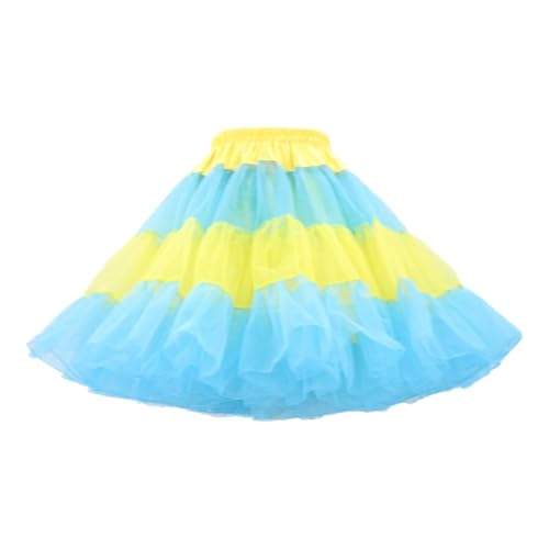 Viunychn Festliche Rock Tütü Rockabilly Petticoat Unterrock Tanzkleid Ballkleid Rockabilly Jahre Retro Tutu Crinolin 50er Rock Retro Ballet Tanzrock Kurz Ballett Abendkleid Gelegenheit Zubehör von Viunychn