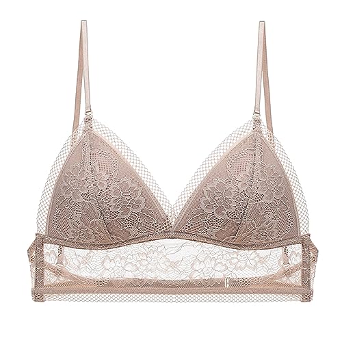 Viunychn Minimizer BH Ohne Bügel Balconette BH Ohne Gepolster Bralette Push Up Haltungskorrektur BH Atmungsaktiv Schlaf BH Tasche Bra Cool Liftup Seamless Bustier von Viunychn