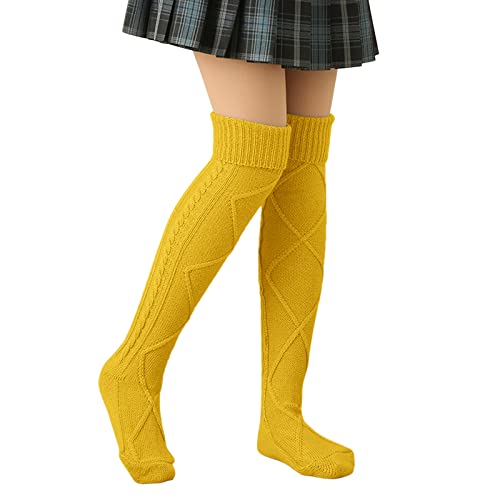 Viunychn Overknee Strümpfe - Sexy Baumwolle Mädchen Sport Socken Baumwollstrümpfe Leggings Strümpfe Cheerleader Warme High Knee Socks Kniestrümpfe Overknees Lange Strümpfe von Viunychn