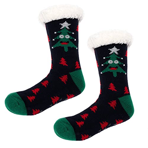 Viunychn Socken Damen Bunt - Winter Warme Socken Weihnachtssocken Bettsocken Christmas Socks Baumwolle Socken von Viunychn