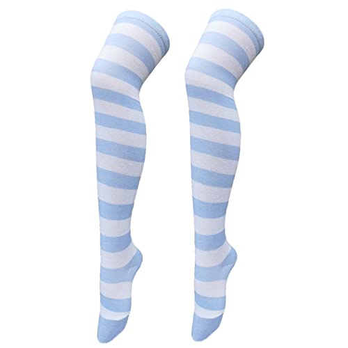 Viunychn Strümpfe - Sexy Baumwolle Socken Overknee Strümpfe Schenkel Socken Kniestrümpfe Thigh High Socks Lange Gestreifte von Viunychn