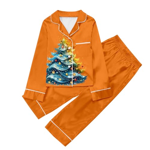 Weihnachts Pyjama Kinder Kleinkind Winter Langarm Hausanzug Nachtwäsche Pjs mit Lange Oberteile Und Hosen Lose Schlafanzug Jungen Mädchen Schlafanzüge Warme Fleece Pyjama Set von Viunychn