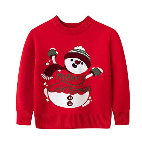 Weihnachtsoutfit Baby Strick Weihnachtskleidung Weihnacht Pullover Kinder Rentier Sweatshirts Warme Christmas Langarmshirt von Viunychn