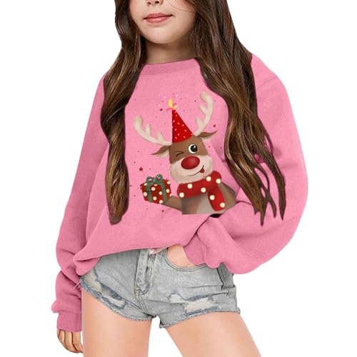 Weihnachtspullover Kinder - Weihnachtskleidung Weihnachtsmann Weihnachtsoutfit Weihnachtspuli Christmas Xmas Rentier Weihnacht Pullover Sweatshirt von Viunychn