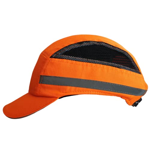 ViCap Aero Orange Anstoßkappe/Sicherheitskappe mit ABS-Schale & Warnschutz (Orange) von Viwanda