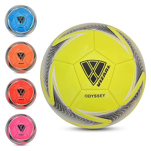 Vizari Odyssey Fußball Ball - Trainingsball Fussball mit 32-er Muster - Fußball - Gelb - Größe 5 von Vizari