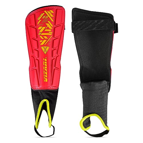 Vizari Malaga Schienbeinschoner Fußball - Leichte Schienbeinschoner Kinder Fussball Mit Hervorragender Knöchelunterstützung - Rutschfeste Verstellbare Straps Fußball Schienbeinschoner Herren, rot/gelb Vizari Malaga Schienbeinschoner Fußball - Leichte Schienbeinschoner Kinder Fussball Mit Hervorragender Knöchelunterstützung - Rutschfeste Verstellbare Straps Fußball Schienbeinschoner Herren, rot/gelb von Vizari
