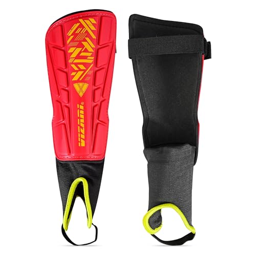 Vizari Malaga Schienbeinschoner Fußball - Leichte Schienbeinschoner Kinder Fussball Mit Hervorragender Knöchelunterstützung - rutschfeste Verstellbare Straps Fußball Schienbeinschoner Herren, rot Vizari Malaga Schienbeinschoner Fußball - Leichte Schienbeinschoner Kinder Fussball Mit Hervorragender Knöchelunterstützung - rutschfeste Verstellbare Straps Fußball Schienbeinschoner Herren, rot von Vizari
