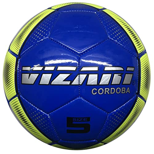 Vizari Sports Cordoba Fußball Ball - Trainingsball Fussball mit Einzigartigem Aufdruck - Fußball für Kinder & Erwachsene - In 5 Farben Erhältlich - Fussball - Cyan Blau - Größe 3 von Vizari