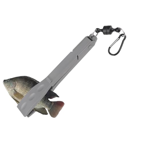 Vjeybv Fischgreifer, Fischkontrolle, Klemmzange mit Karabiner, multifunktionaler Fischhalter, leichtes Angelwerkzeug zum Fangen von Fischen, Angelzubehör von Vjeybv