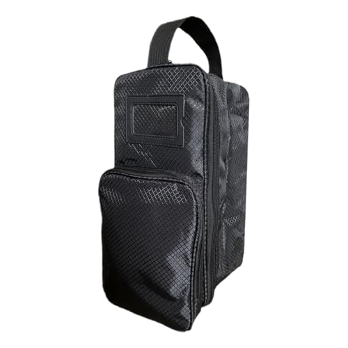 Vjeybv Golf-Schuhtasche, wasserdicht, Reißverschluss, Golftasche, Schuhtasche – große Outdoor-Tasche, tragbare Aufbewahrungstasche mit Fronttasche für Damen, Schwarz , Refer to description, Unisex von Vjeybv