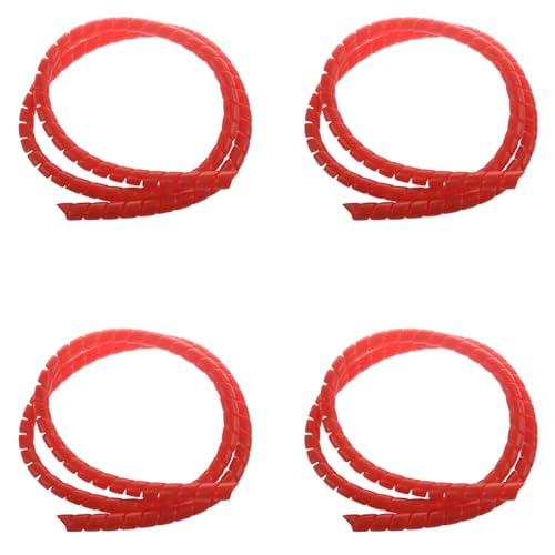 Vklopdsh 4X Roller Linie Spiral Farb Tube Schutz 1M Länge Wickel Hülsen für M365 Pro Zubehör Rot von Vklopdsh