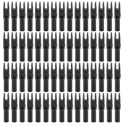 Vklopdsh 60 Pack BogenschießEn Pfeile Nock ID 6,2 Mm Pfeile Nocken Insert Tagel für DIY JagdschießEn Pfeile Verbindung Recurve Bogen von Vklopdsh