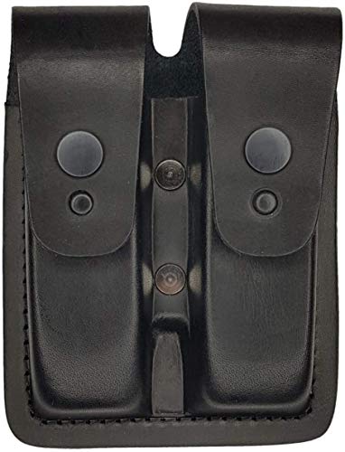 VlaMiTex M2 Leder Magazintasche passt für verschiedene Doppelreihige Magazine 9mm und .40 kal wie z.B. Heckler und Koch / Glock / Walther/ Sig Sauer / Compact und Ful -size Pistolen von VlaMiTex