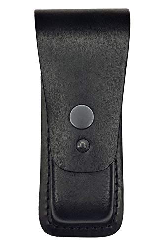 VlaMiTex M1 Magazintasche aus Leder schwarz für Doppelreihige Magazine 9mm .38 .40 cal von VlaMiTex