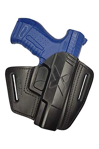 VlaMiTex U5 Leder Schnellziehholster Holster für Walther P99 PPQ M2 PDP Lauf 4 Zoll und Smith and Wesson SW99 von VlaMiTex