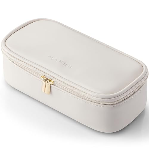 Vlando Reise Kosmetiktasche Klein, Make Up Tasche Damen, Tragbare Cosmetic Bag Organizer, Multifunktionale Schminktasche Damen aus wasserdichte Leder Vlando Reise Kosmetiktasche Klein, Make Up Tasche Damen, Tragbare Cosmetic Bag Organizer, Multifunktionale Schminktasche Damen aus wasserdichte Leder von Vlando