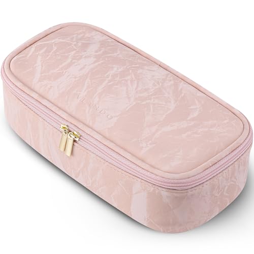 Vlando Reise Kosmetiktasche Klein, Make Up Tasche Damen, Tragbare Makeup Bag Organizer, Multifunktionale Schminktasche Damen aus wasserdichte Leder Vlando Reise Kosmetiktasche Klein, Make Up Tasche Damen, Tragbare Makeup Bag Organizer, Multifunktionale Schminktasche Damen aus wasserdichte Leder von Vlando