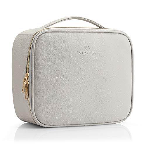 Vlando Vintage Kosmetiktasche Damen Reise, Make Up Tasche Leder, Schminktasche Organizer Groß, Beautycase Damen, Waschtasche Portable Cosmetic Bag Wasserdicht, Geschenke für Freundin Vlando Vintage Kosmetiktasche Damen Reise, Make Up Tasche Leder, Schminktasche Organizer Groß, Beautycase Damen, Waschtasche Portable Cosmetic Bag Wasserdicht, Geschenke für Freundin von Vlando