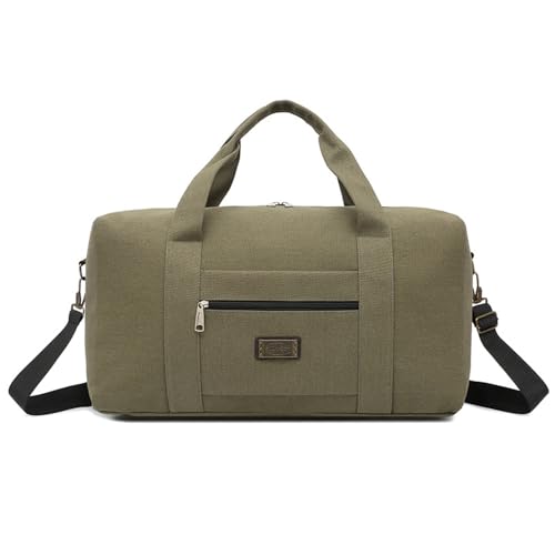 Vllcsla Reisetasche Kleine Herren 20L, Handgepäck Flugzeug Kleine, 42x24x20 cm, Unter Sitz, Sporttasche Fitnesstasche Herren, Kleine Weekender Tasche Herren für Übernachtung, Verstellbarer Gurt, Grün von Vllcsla