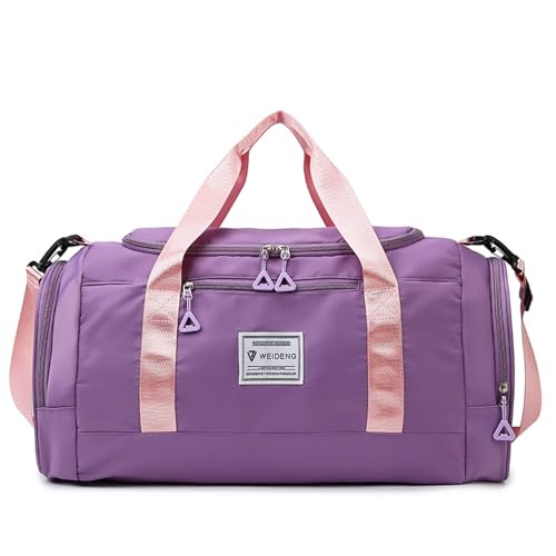Vllcsla Sporttasche Damen Klein 53x22x24 cm, mit Nassfach & Schuhfach, Trainingstasche Damen Herren 28L, Reisetasche Weekender Handgepäck, Sport Gym Tasche Damen Fitnessstudio, Lila Vllcsla Sporttasche Damen Klein 53x22x24 cm, mit Nassfach & Schuhfach, Trainingstasche Damen Herren 28L, Reisetasche Weekender Handgepäck, Sport Gym Tasche Damen Fitnessstudio, Lila von Vllcsla