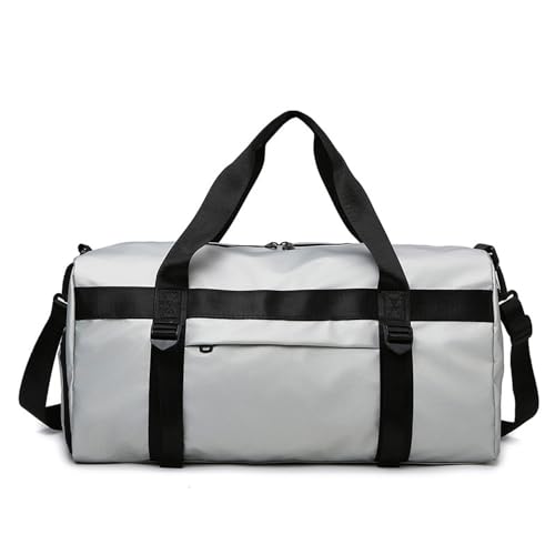 Vllcsla Sporttasche Männer Frauen Reisetasche, 31 L, mit Schuhfach und Nassfach, Sporttasche Fitnessstudio Herren Klein Yogamattenband, Trainingstasche Herren Boxen Weekender Tasche, 50x25x25, Grau Vllcsla Sporttasche Männer Frauen Reisetasche, 31 L, mit Schuhfach und Nassfach, Sporttasche Fitnessstudio Herren Klein Yogamattenband, Trainingstasche Herren Boxen Weekender Tasche, 50x25x25, Grau von Vllcsla