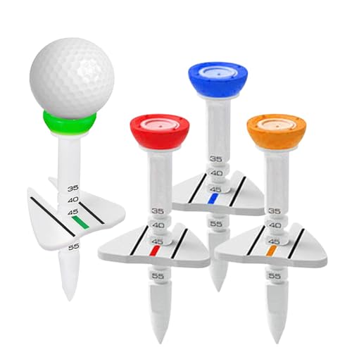 Vllold Golfball-Tees, einzigartige, verstellbare Golfball-Tees, höhenverstellbarer Golfballhalter mit Zielen, Golf-Tees, Golfzubehör für Innen- und Außenübungen von Vllold