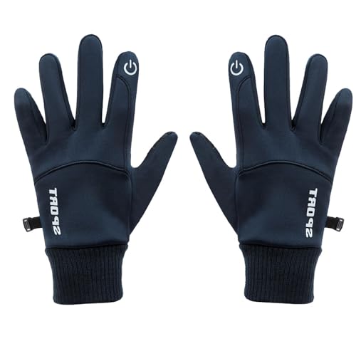 Vllold Handschuhe für kaltes Wetter, winddicht, warm, robust, dick, mit Fleece gefüttert, Vollfinger-Handschuhe zum Fahren, Laufen von Vllold